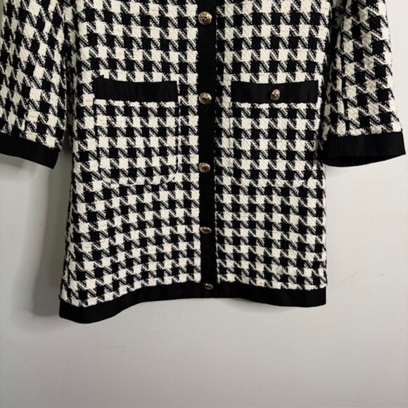 Pomander Place Women's Black and White Houndstooth Dress Size XS - Picture 3 of 6